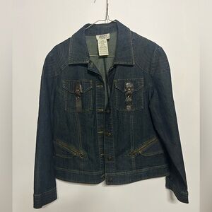 Haggar Dark Blue Jean Denim Ladies Jacket